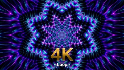 Spike Wave Neon Background Loop 4K 01