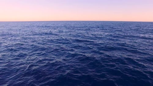 Sea Horizon Tropical Sunset Aerial View