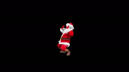 Animated Santa Claus Character Dancing for Christmas Celebrations
