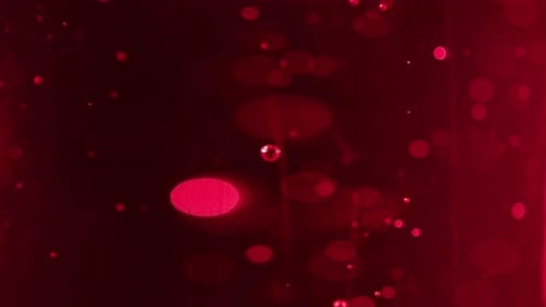 Red Abstract Background with Moving Bokeh