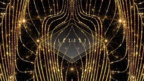 Elegant Golden Shimmering Light Trails Abstract Background