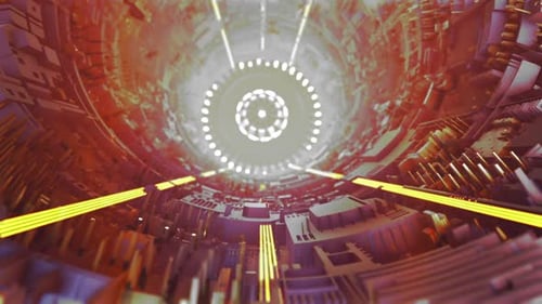 Tunel de science-fiction 3D V12