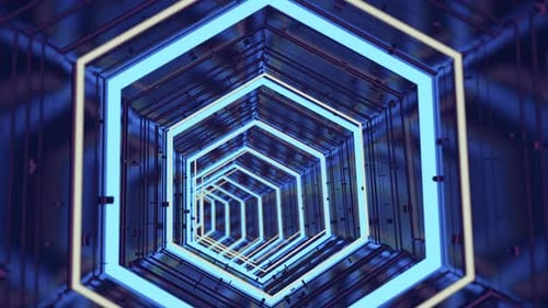 Tunnel technologique futuriste