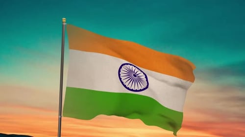 İndi̇an Flag Waving