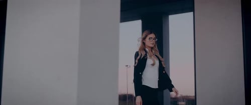 Secretary Woman with Glasses