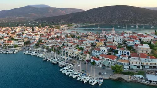 Aerial View of Ermioni Greece Drone Videography