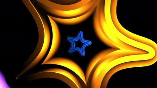 3d Stars tunnel loop background