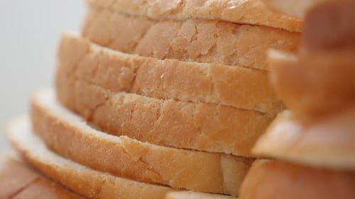 Stack of Sliced Bread Close Up