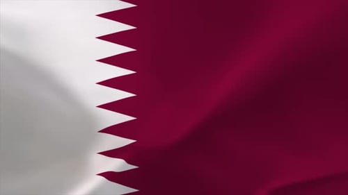 Waving Flag of Qatar Loop