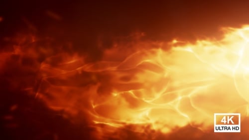 Dynamic Abstract Fiery Plasma Energy Reveal