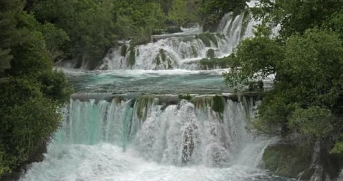 Skradin's Waterfall, Skradinski Buk, Krka Natural Park, Near Sibenik in Damaltia, Croatia
