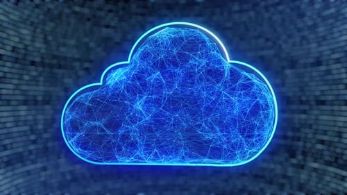 cloud computing Technologie Ai, transfert de données, bits, Internet, 5G, informations de fond bleu, téléchargement