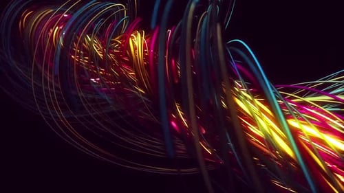 Dynamic Abstract Swirling Light Trails Background