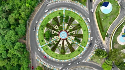 Letters Roundabout at downtown Manaus Brazil. Manaus Amazonas.