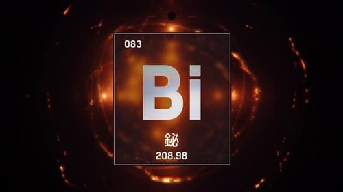 Bismuth Element Periodic Table Futuristic Science Animation