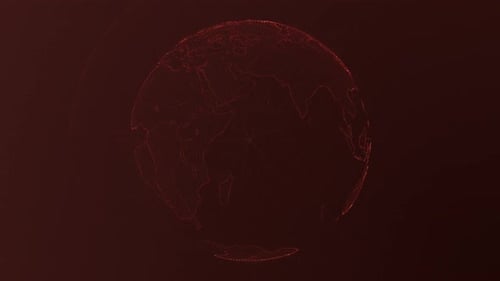 Futuristic Digital Earth Globe Loop Background