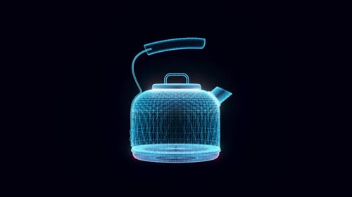 portable electric kettle hologram Rotating Hd