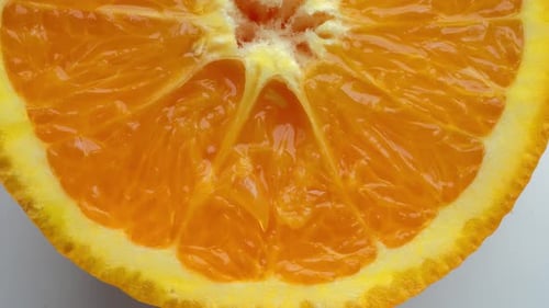 Fresh Orange Half in Bright Close Up
