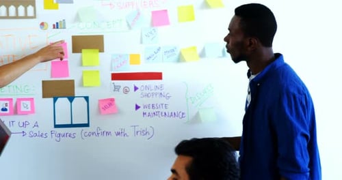 Business Team Brainstorming Creative Strategy in Workplace