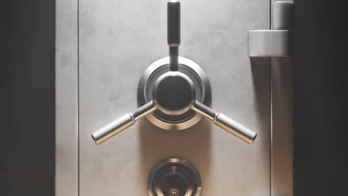 Financial Safe Opening and Money Reveal Animation