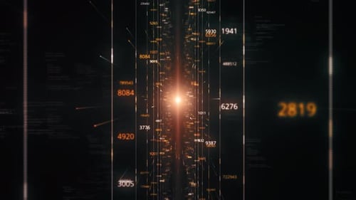 Vol magnifique à travers le tunnel numérique