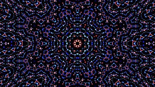 Bright Abstract Geometric Kaleidoscope Light Pattern Loop