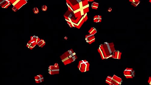 Cajas de regalo que caen