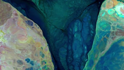 Abstract Swirling Liquid Fantasy World