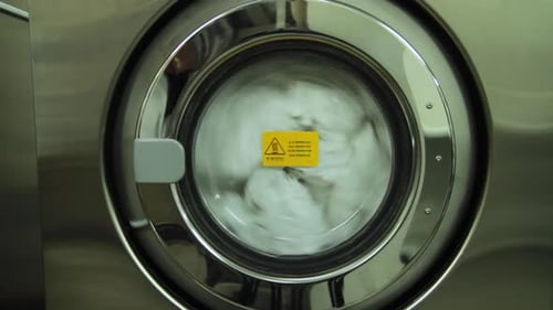 Washing Machine Turning Close Up