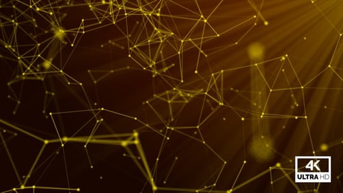 Abstract Digital Plexus Network with Connecting Dots and Lines