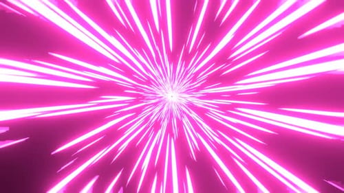 Futuristic Pink Light Speed Warp Tunnel Background