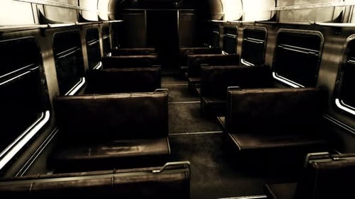 Intérieur de l'ancien train électrique soviétique