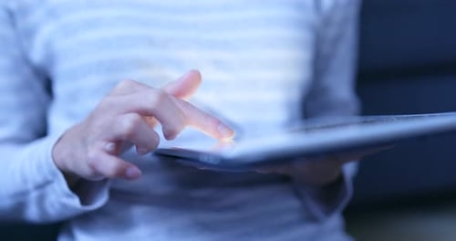 Close Up of Tablet Use