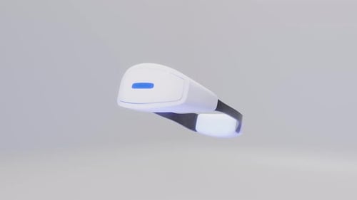 Futuristic Virtual Reality Headset Assembly