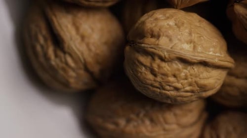 Close Up of a Pile of Walnuts