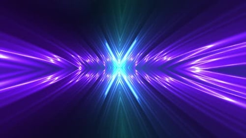 Abstract Neon Light Rays Tunnel Seamless Loop Background