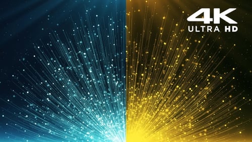 Abstract Light Rays and Glowing Particles Loop Background