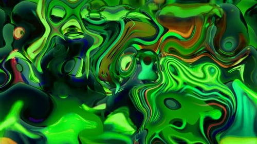 Nuevo fondo animado de agua líquida futurista de colores verdes
