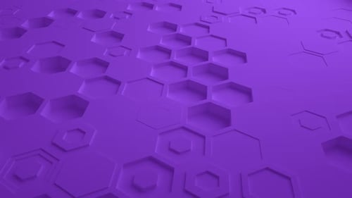 Purple Abstract Hexagon Geometric Surface Seamless Loop UHD