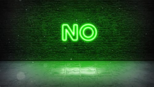 No Neon Sign Green