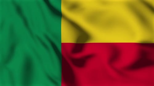 Waving Flag of Benin Seamless Loop