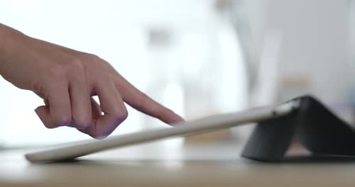 Using tablet computer at home