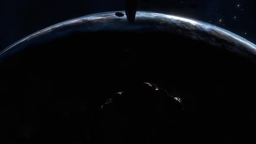 planète au lever du soleil