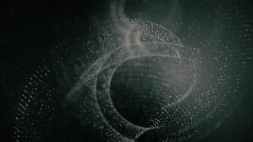 Futuristic Data Matrix Simulation HUD Background 08