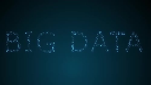 Futuristic Big Data Digital Text Animation