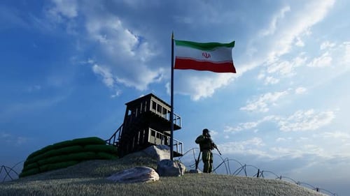 A Soldier Protecting the Watch at the Iranian Border