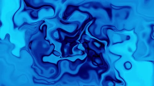 Abstract Blue Liquid Flowing Background Animation