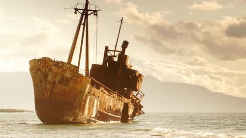 Shipwreck on Sea Shore, Greece