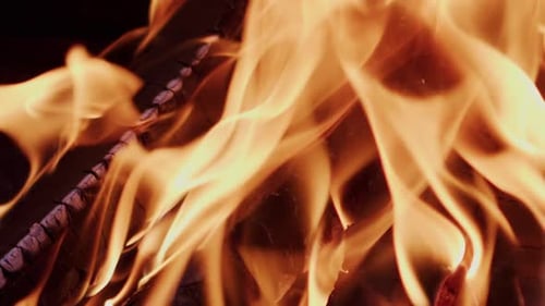 Close Up of Burning Fire