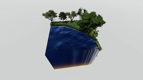 Isometric seafront beach